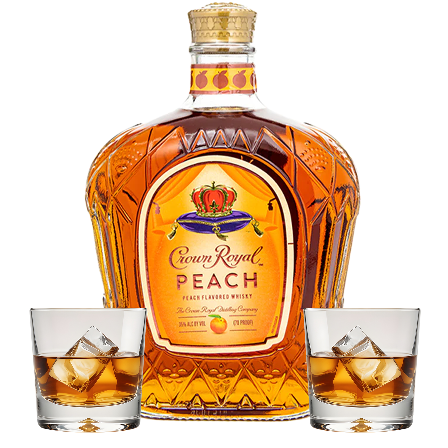 Crown Royal Peach Gift Set with Glasses