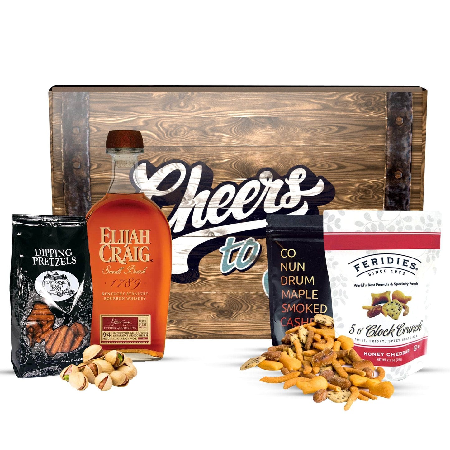 Elijah Craig Gift Basket with Gourmet Snacks