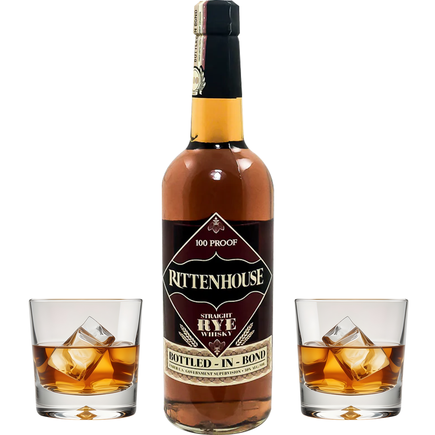 Rittenhouse Rye Whiskey Gift Set with Glasses