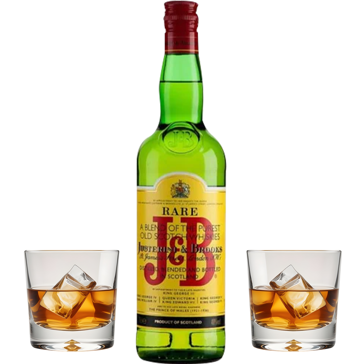J&B Whiskey Gift Set with Glasses